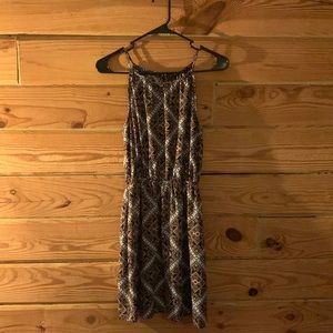 Paisley Sleeveless High Neck Dress